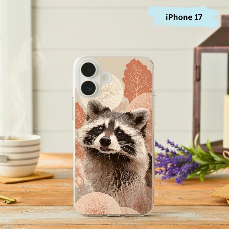 Kawaii Meme Raccoon Boho Bloom Portrait Phone Case IPhone - Raccsy