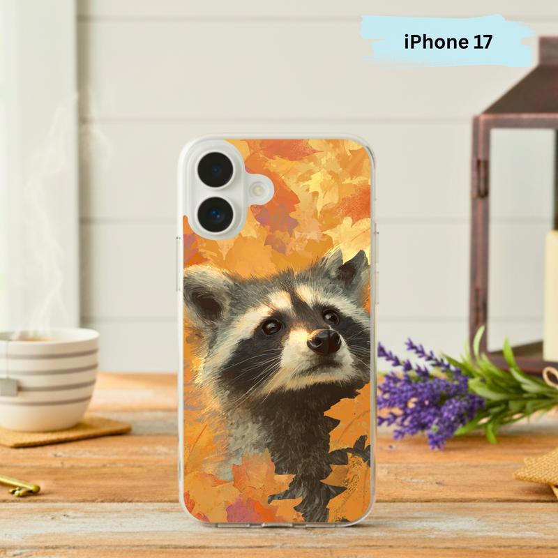 Kawaii Woodland Raccoon Autumn Trail Phone Case IPhone - Raccsy