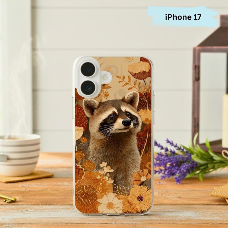 Meme Raccoon Boho Bloom Portrait Phone Case IPhone - Raccsy