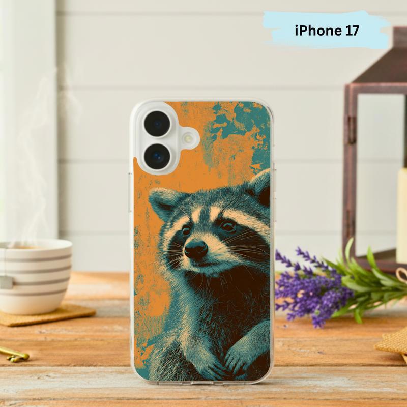 Oversized Retro Meme Raccoon Mood Phone Case IPhone - Raccsy