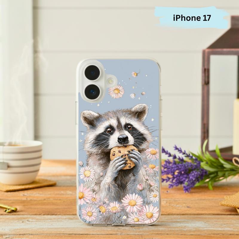 Raccoon Cookie Flower Glow Phone Case IPhone - Raccsy