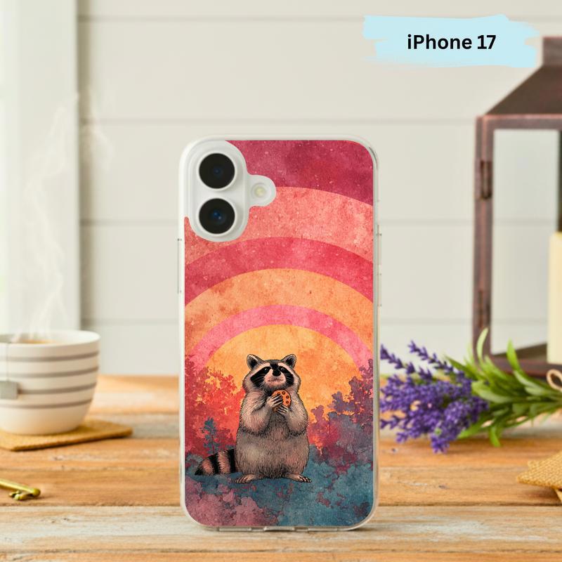 Raccoon Cookie Sunset Meme Phone Case IPhone - Raccsy