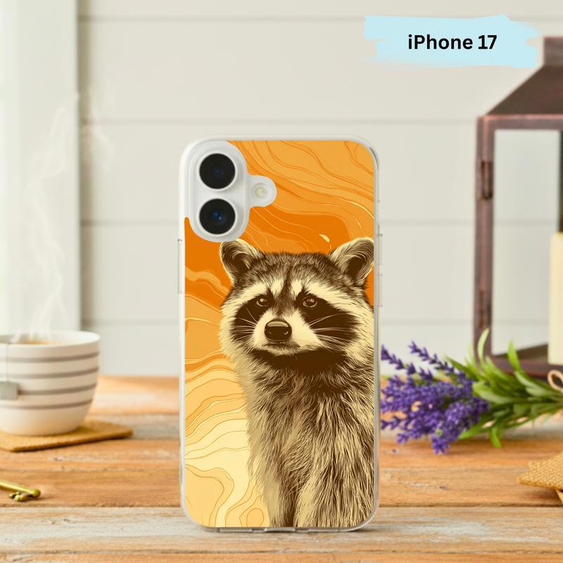 Retro Meme Raccoon With Wavy Vibes Only Phone Case IPhone - Raccsy