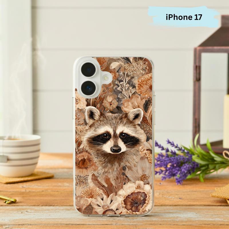 Sarcastic Raccoon Boho Forest Bloom Phone Case IPhone - Raccsy