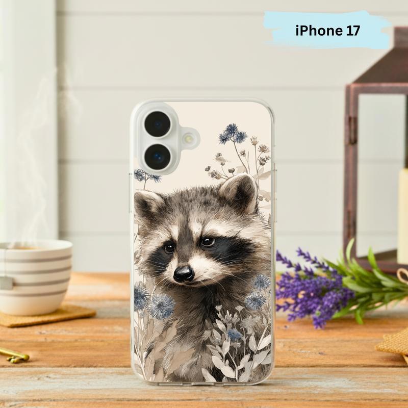 Sarcastic Raccoon Boho Wildflowers Phone Case IPhone - Raccsy