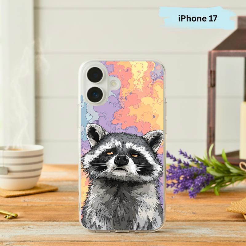 Sarcastic Raccoon Soft Hippy Pastels Phone Case IPhone - Raccsy