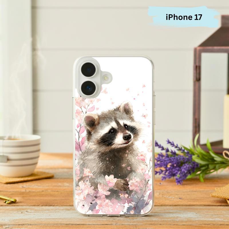 Super Cute Baby Raccoon Blossom Smile Phone Case IPhone - Raccsy