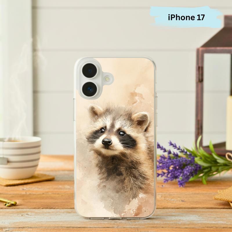 Super Cute Baby Raccoon Dreamy Watercolor Phone Case IPhone - Raccsy