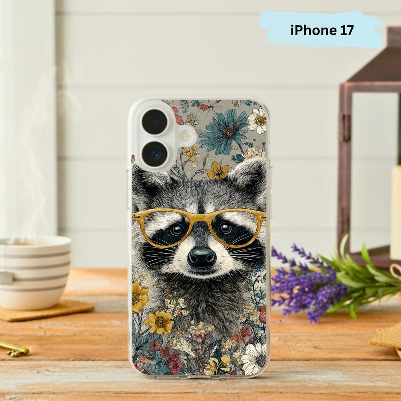 Vintage Peace Hippy Meme Raccoon Phone Case IPhone - Raccsy