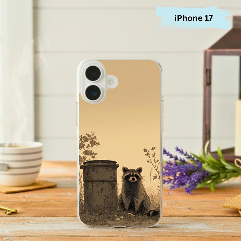 Vintage Trashy Raccoon Country Road Phone Case IPhone - Raccsy