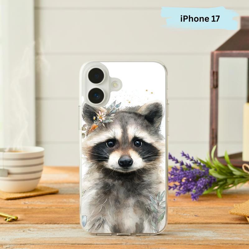 Watercolor Gentle Baby Raccoon Phone Case IPhone - Raccsy