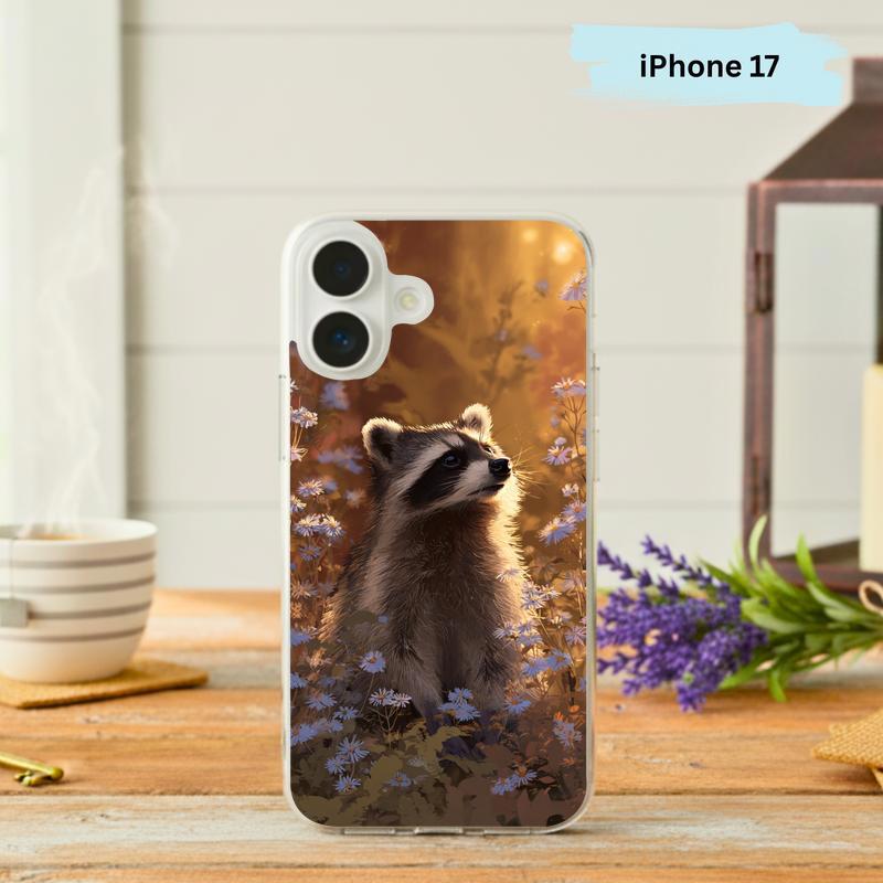 Woodland Raccoon Wildflower Field Phone Case IPhone - Raccsy