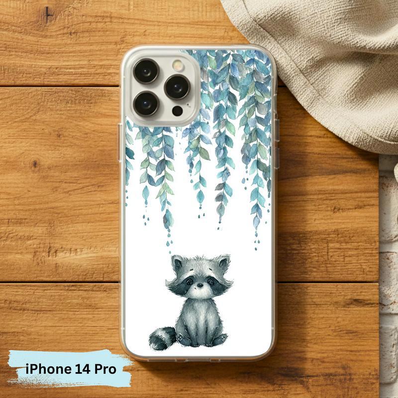 Forest Rain Baby Raccoon Phone Case IPhone
