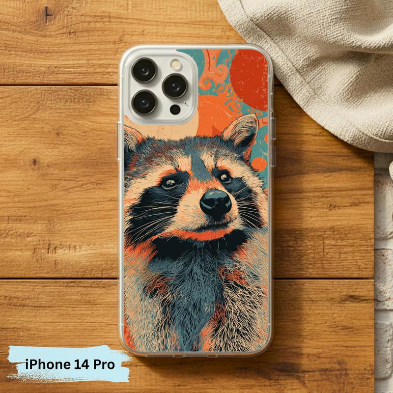 Hippy Meme Raccoon Groovy Smirk Phone Case IPhone Hippy Meme Raccoon Groovy Smirk Phone Case IPhone