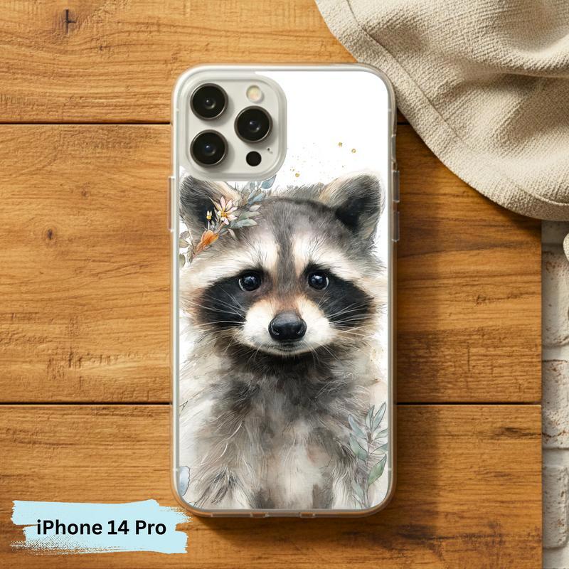 Watercolor Gentle Baby Raccoon Phone Case IPhone
