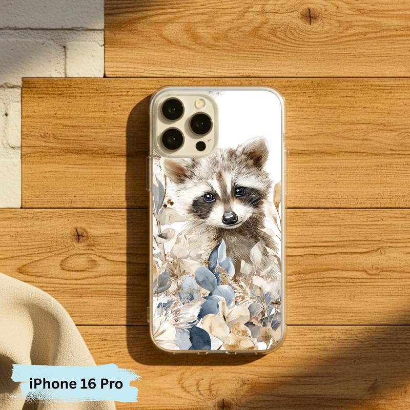 Baby Raccoon Boho Garden Soft Phone Case IPhone