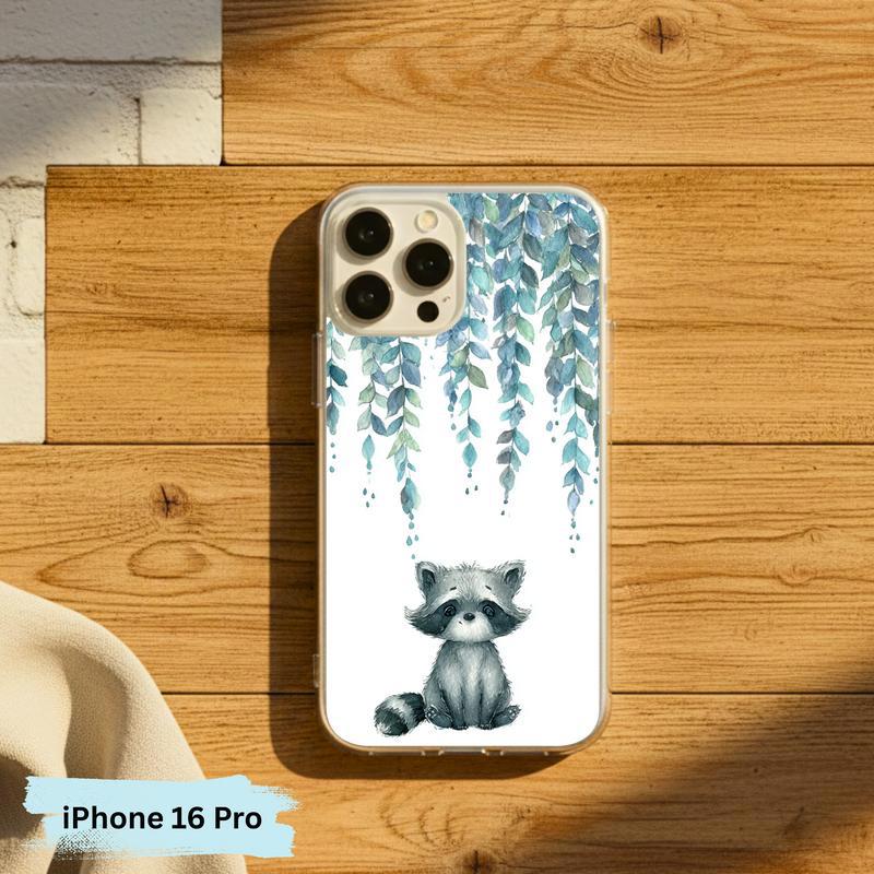 Forest Rain Baby Raccoon Phone Case IPhone