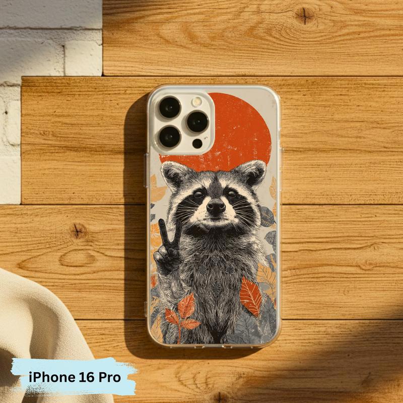 Hippy Roadside Raccoon Vintage Southern Raccoon Phone Case IPhone