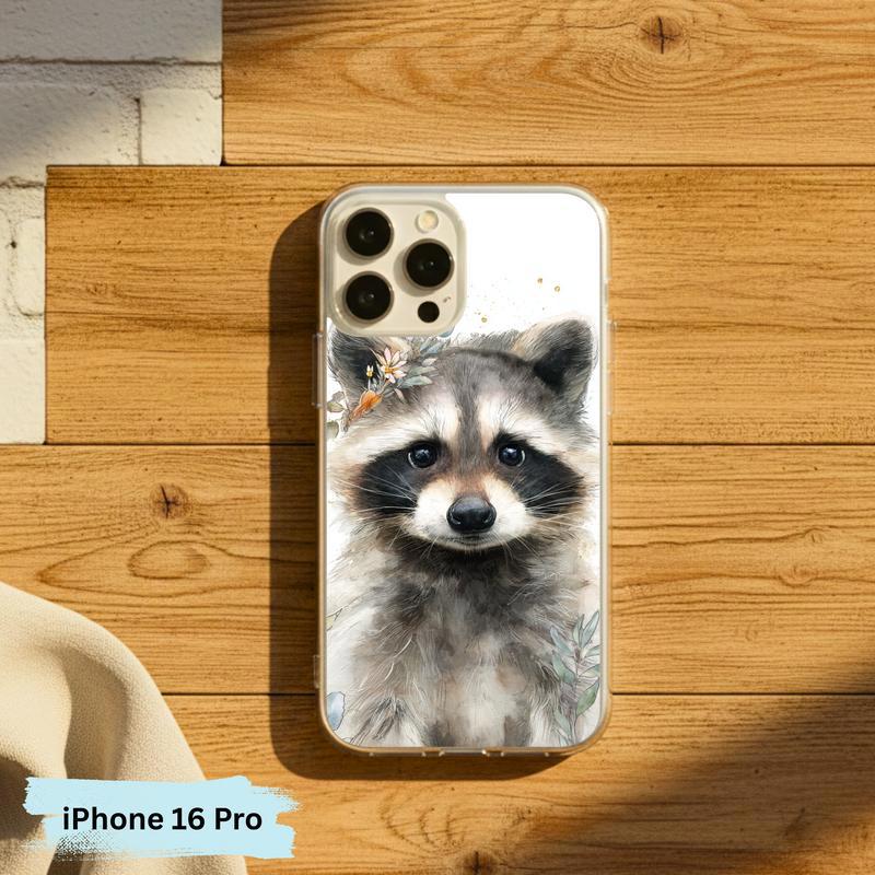 Watercolor Gentle Baby Raccoon Phone Case IPhone