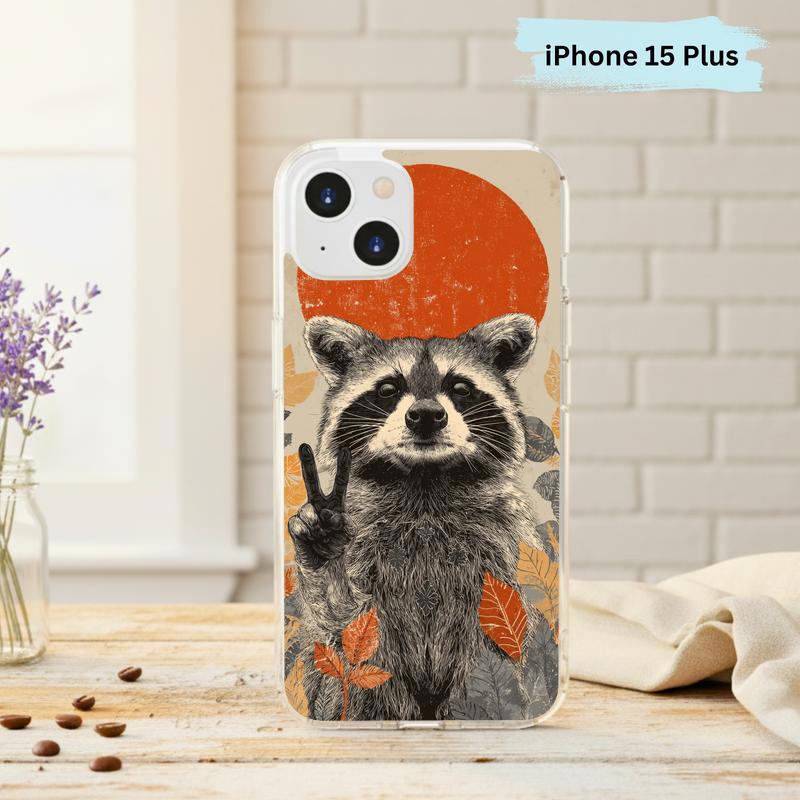 Hippy Roadside Raccoon Vintage Southern Raccoon Phone Case IPhone