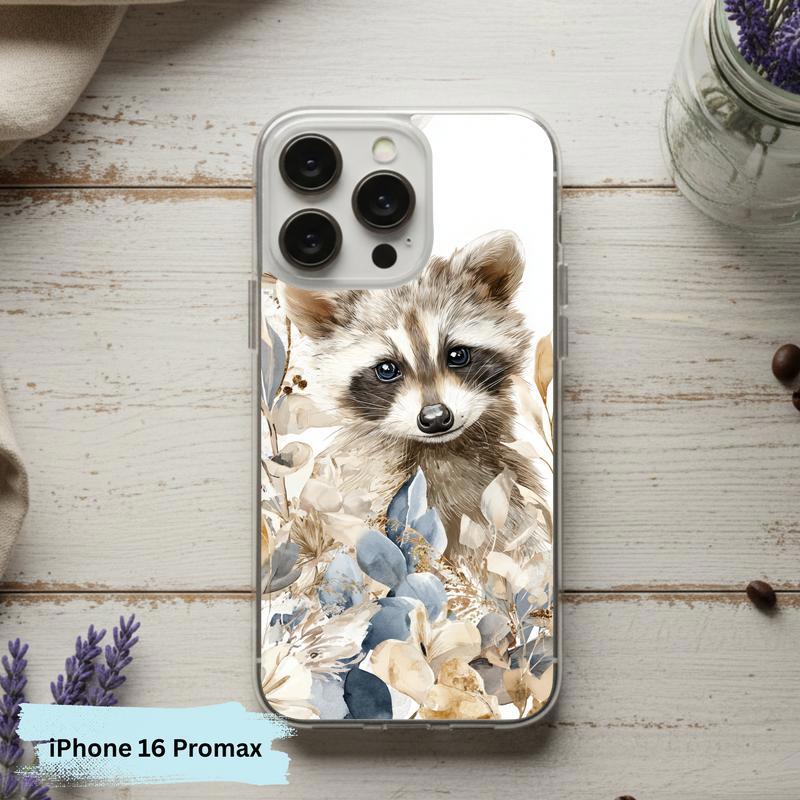 Baby Raccoon Boho Garden Soft Phone Case IPhone