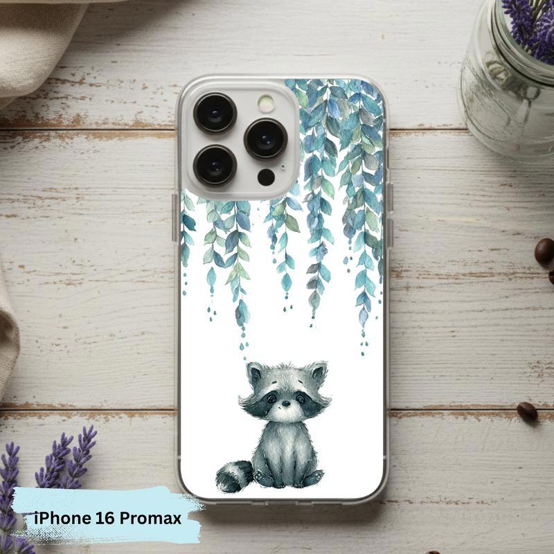 Forest Rain Baby Raccoon Phone Case IPhone