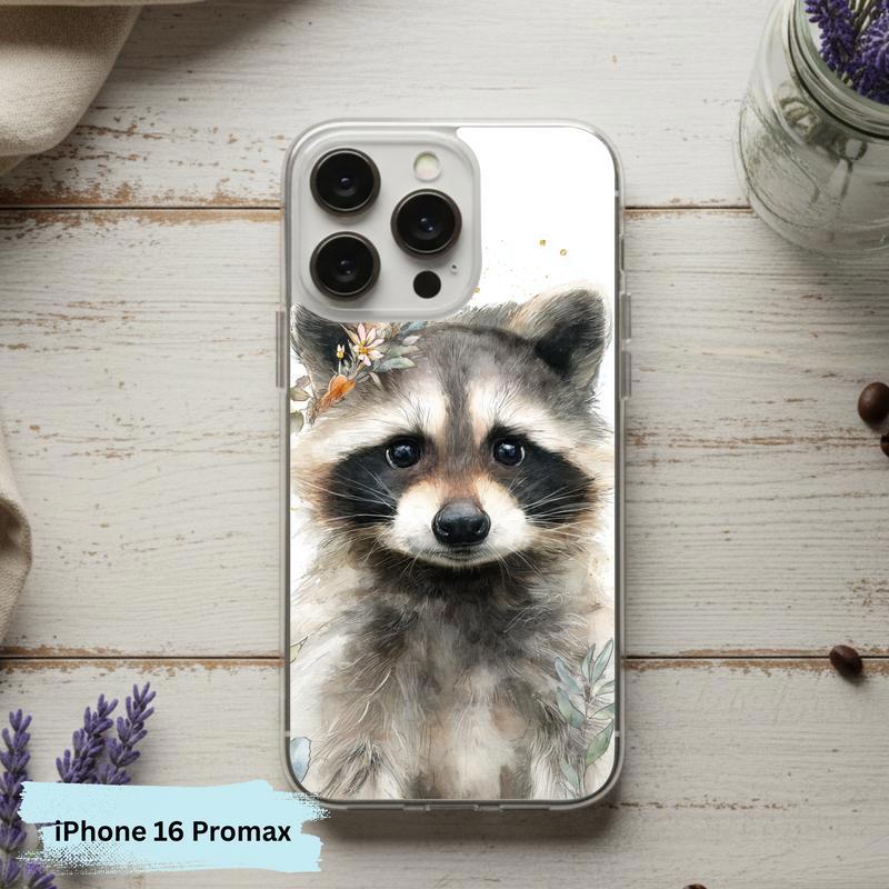 Watercolor Gentle Baby Raccoon Phone Case IPhone