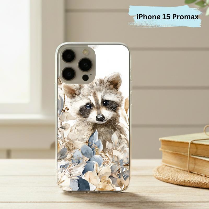Baby Raccoon Boho Garden Soft Phone Case IPhone