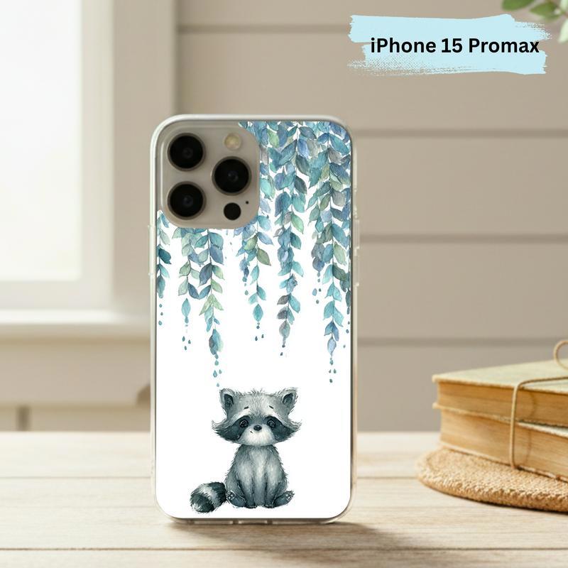 Forest Rain Baby Raccoon Phone Case IPhone