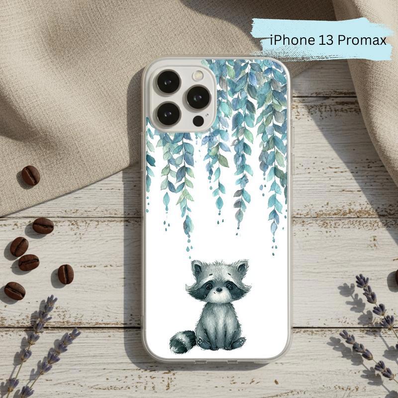 Forest Rain Baby Raccoon Phone Case IPhone