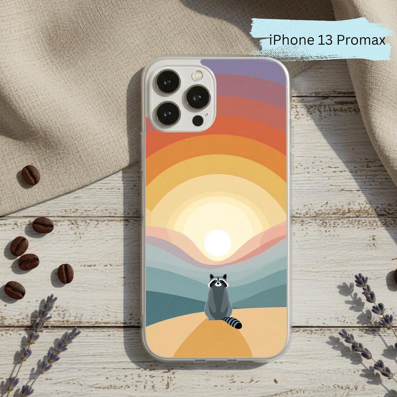 Pastel Rainbow Raccoon With Dreamscape Phone Case IPhone Pastel Rainbow Raccoon With Dreamscape Phone Case IPhone