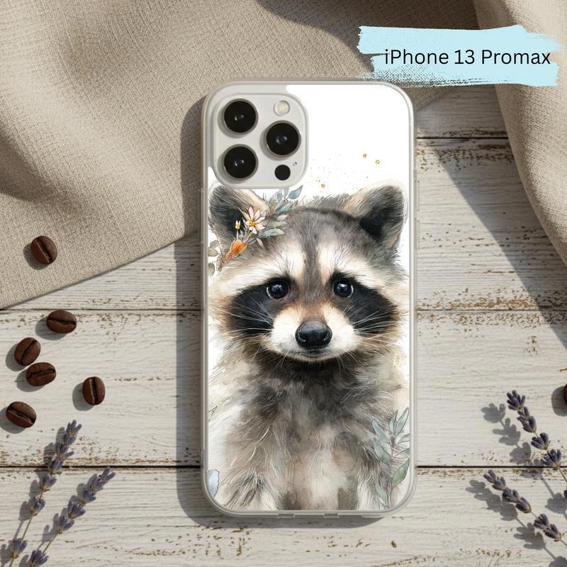 Watercolor Gentle Baby Raccoon Phone Case IPhone