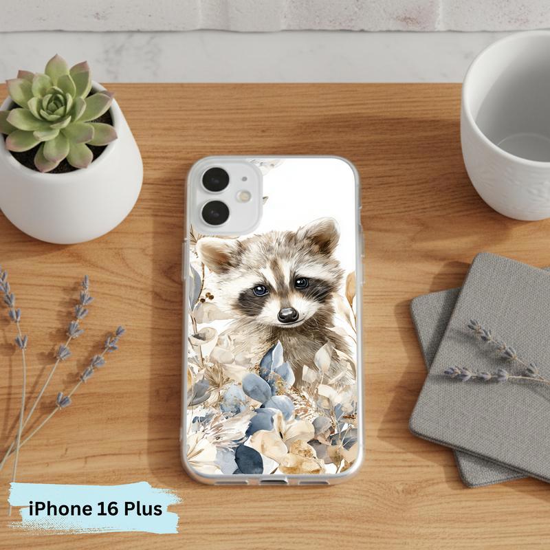 Baby Raccoon Boho Garden Soft Phone Case IPhone
