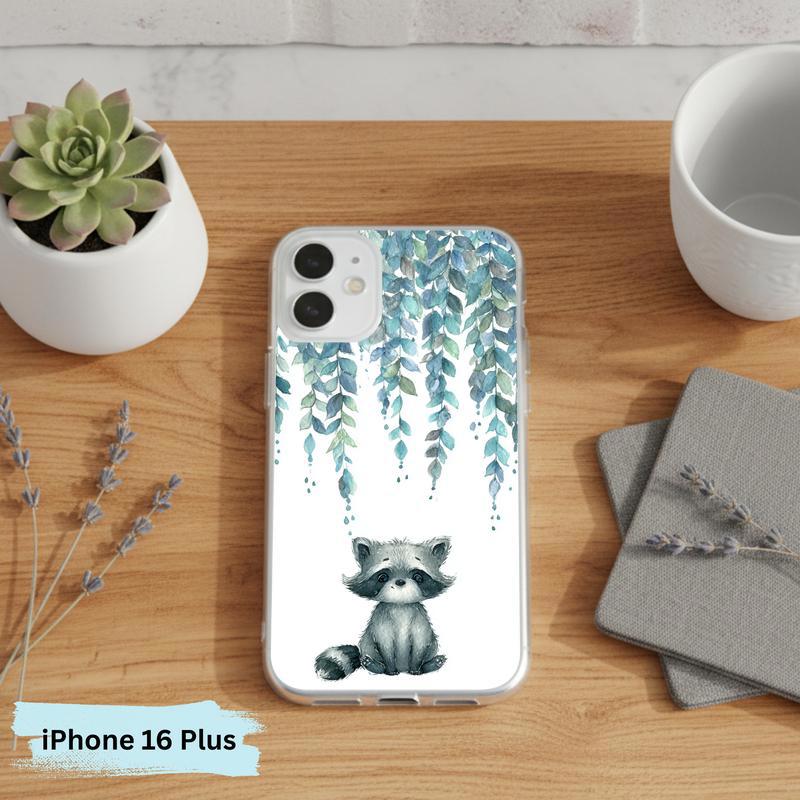 Forest Rain Baby Raccoon Phone Case IPhone