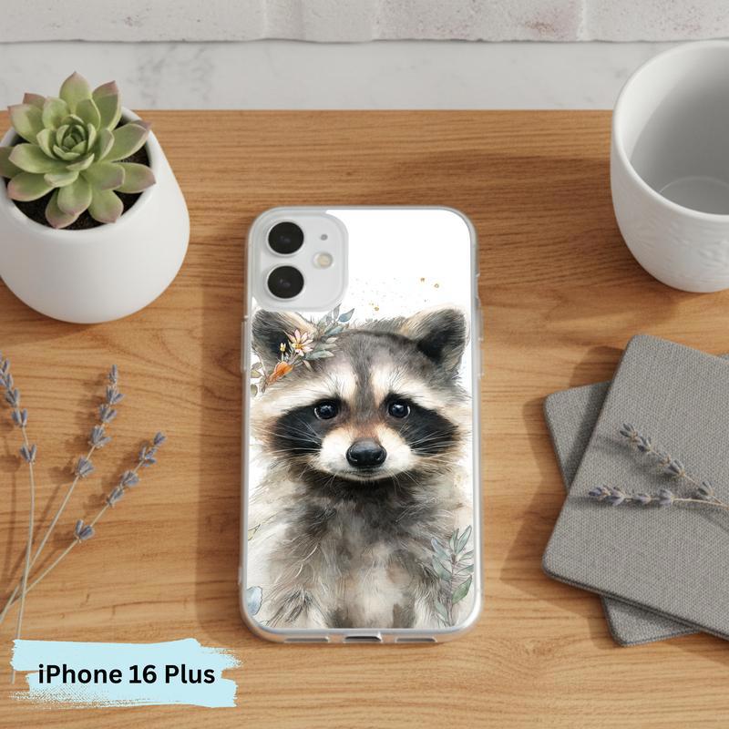 Watercolor Gentle Baby Raccoon Phone Case IPhone