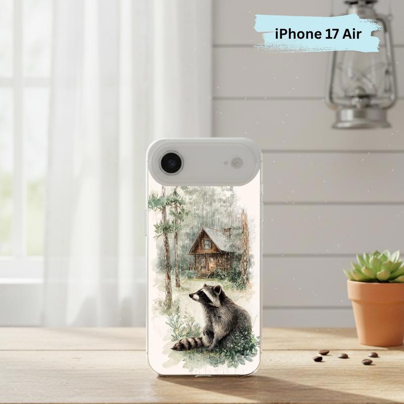 Vintage Rainbow Rainy Day Raccoon Mood Phone Case IPhone