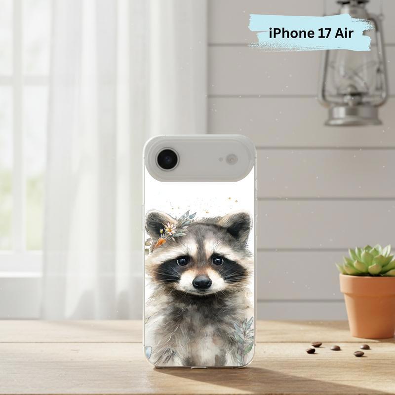 Watercolor Gentle Baby Raccoon Phone Case IPhone