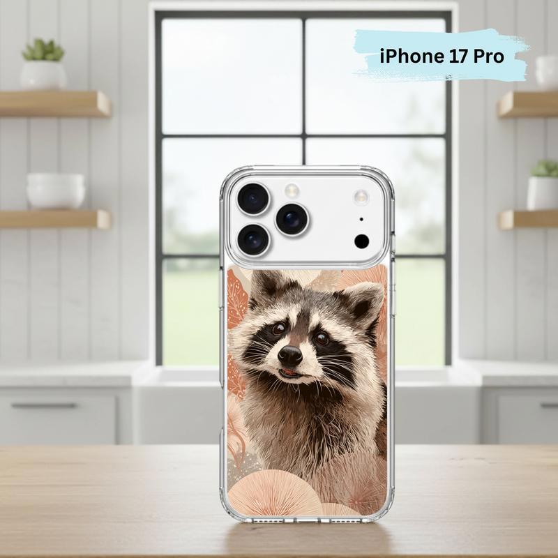 Kawaii Meme Raccoon Boho Bloom Portrait Phone Case IPhone