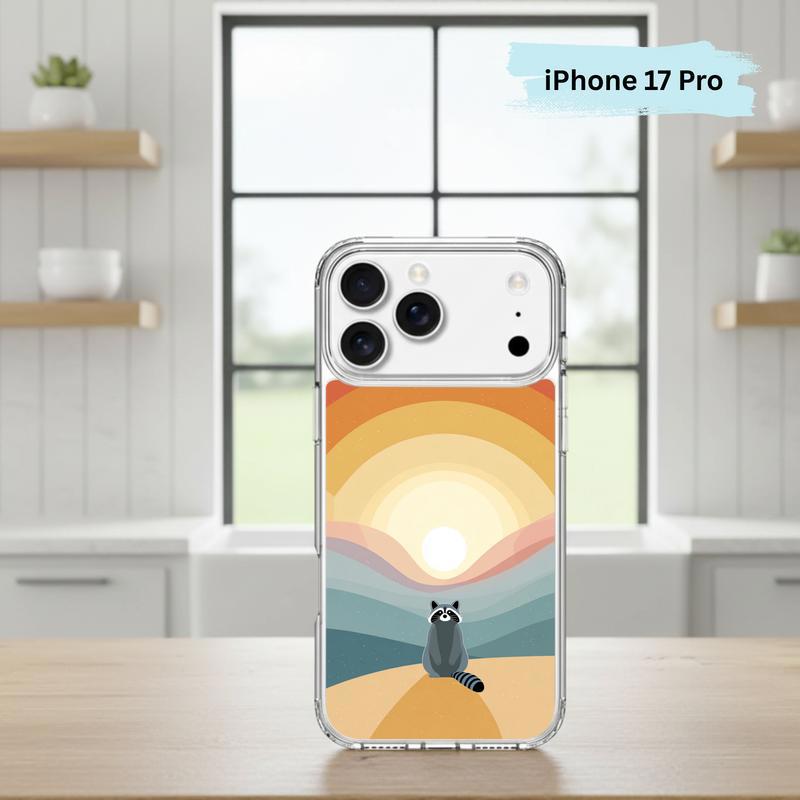 Pastel Rainbow Raccoon With Dreamscape Phone Case IPhone Pastel Rainbow Raccoon With Dreamscape Phone Case IPhone
