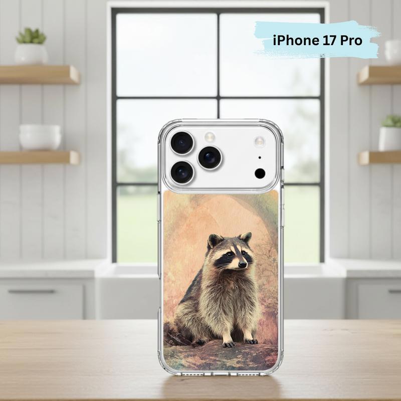 Rainbow Rainy Day Raccoon Vintage Calm Phone Case IPhone Rainbow Rainy Day Raccoon Vintage Calm Phone Case IPhone
