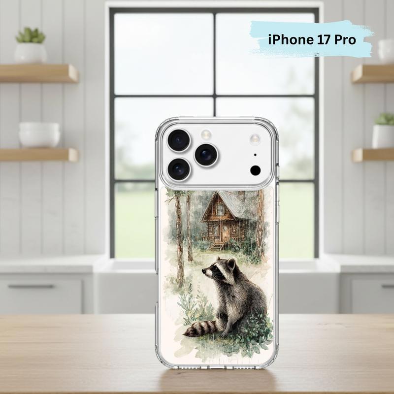 Vintage Rainbow Rainy Day Raccoon Mood Phone Case IPhone