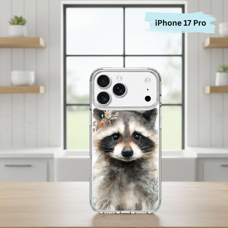 Watercolor Gentle Baby Raccoon Phone Case IPhone