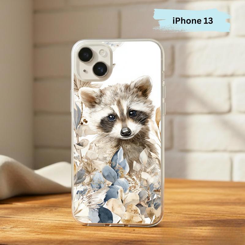 Baby Raccoon Boho Garden Soft Phone Case IPhone