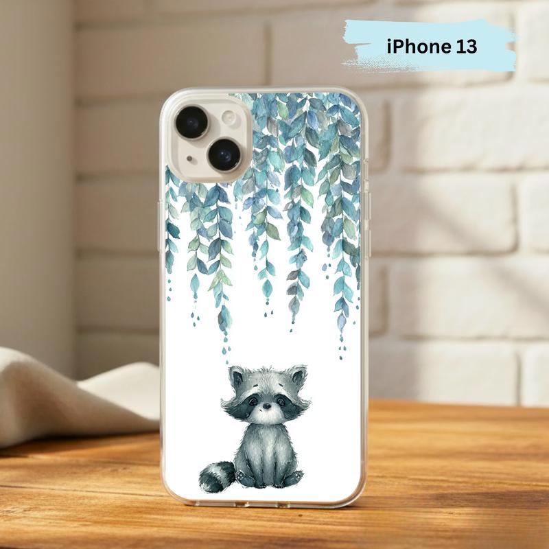 Forest Rain Baby Raccoon Phone Case IPhone