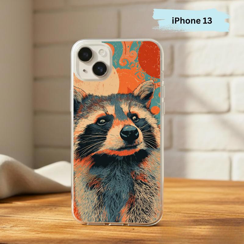 Hippy Meme Raccoon Groovy Smirk Phone Case IPhone Hippy Meme Raccoon Groovy Smirk Phone Case IPhone