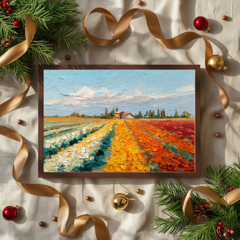 fall landscape canvas wall art in warm rustic hues, a subtle accent for laundry room decor and relaxed autumn vibes