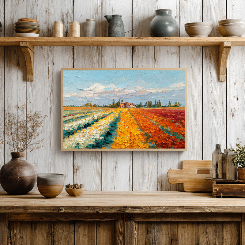 fall landscape canvas wall art featuring rich golden hues to refresh laundry room decor with calming autumn-inspired warmth