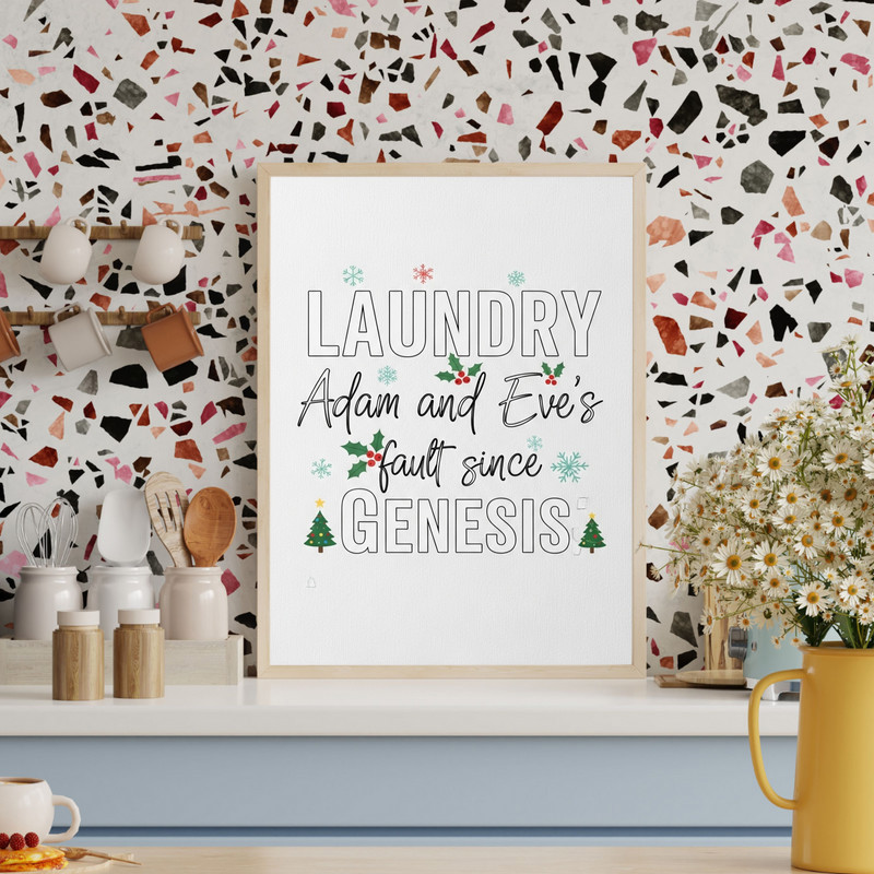 Festive Christmas Laundry Quote – Holiday Laundry Room Decor Canvas Wall Art Festive Christmas Laundry Quote – Holiday Laundry Room Decor Canvas Wall Art