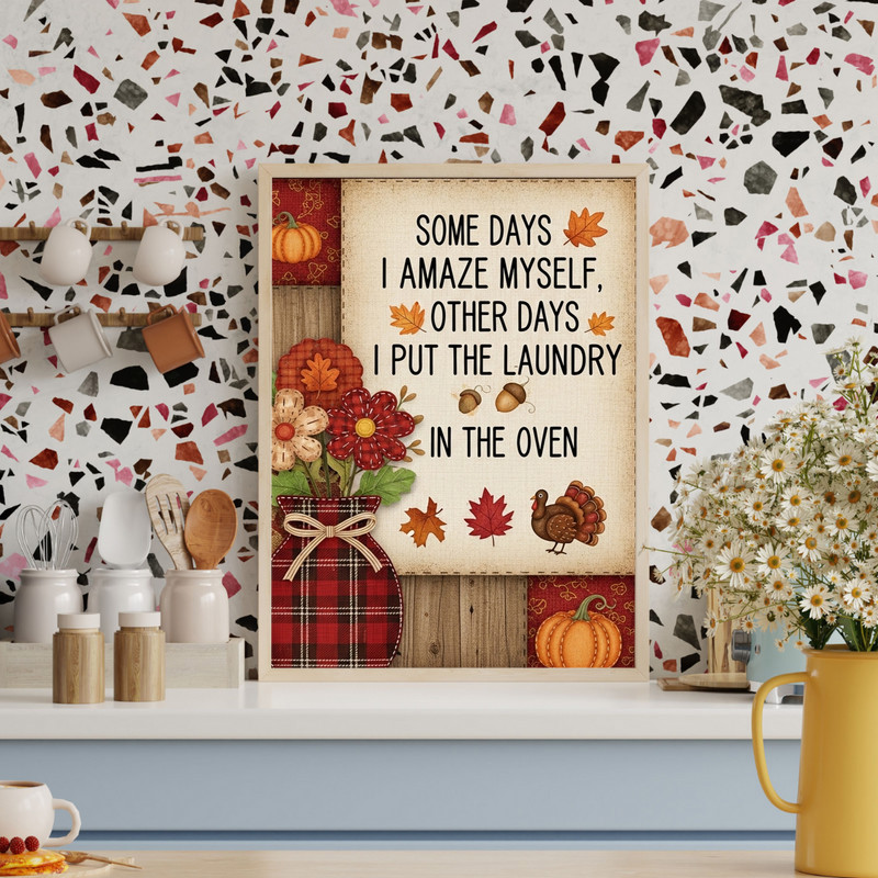 Laundry & Laughter – Thanksgiving Patchwork Laundry Room Decor Canvas ...