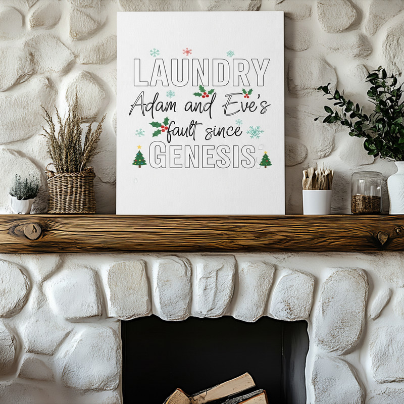 Festive Christmas Laundry Quote – Holiday Laundry Room Decor Canvas Wall Art Festive Christmas Laundry Quote – Holiday Laundry Room Decor Canvas Wall Art